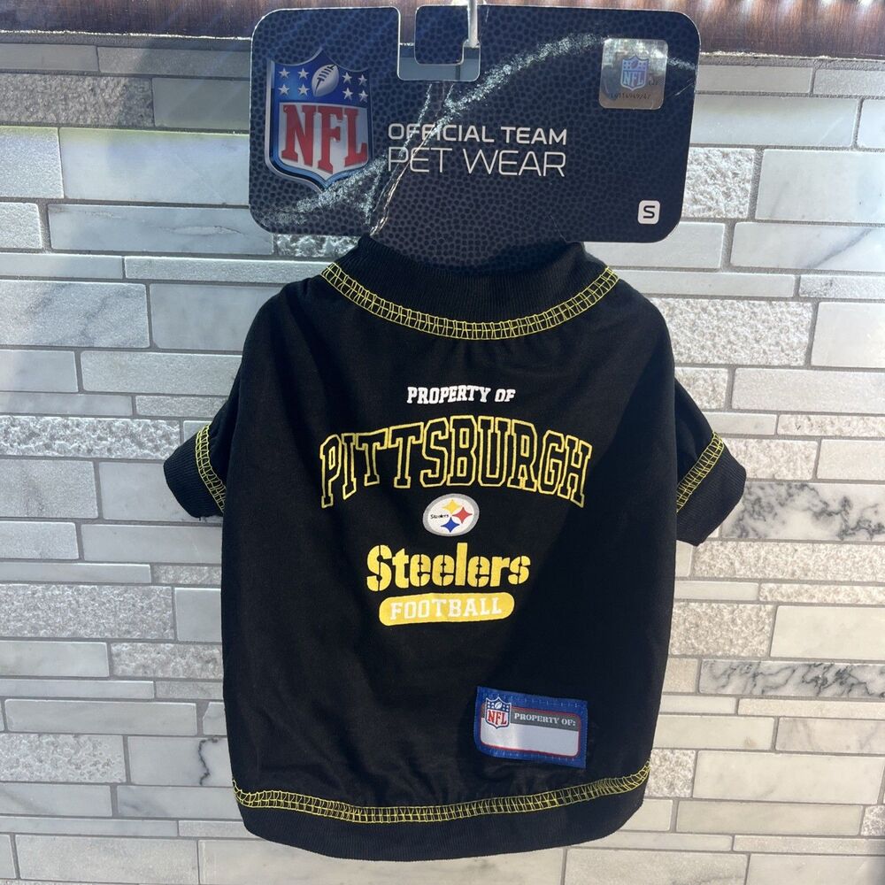 NFL Official Team Pet Wear Tee Shirt Football Pittsburgh Steelers Size Small